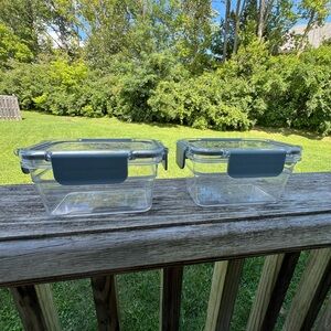 Plastic storage container organizer.